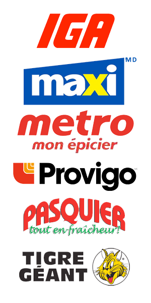 Logos des supermarchés