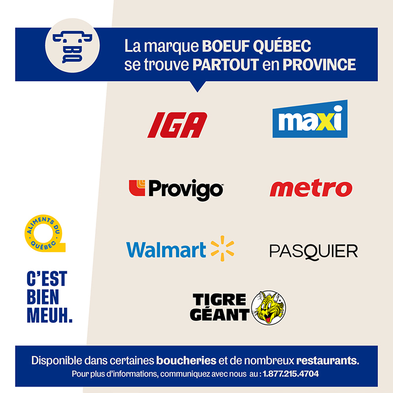 Logos détaillants marque Boeuf Québec